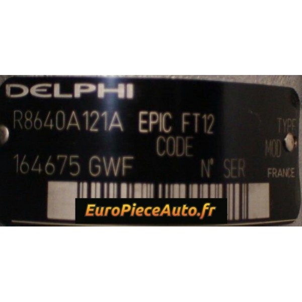 Reparation pompe injection EPIC Delphi 8640A121A