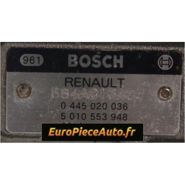 Pompe injection Bosch 0445020036 Echange Standard